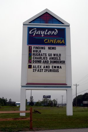 Gaylord Cinema West - Marquee (newer photo)